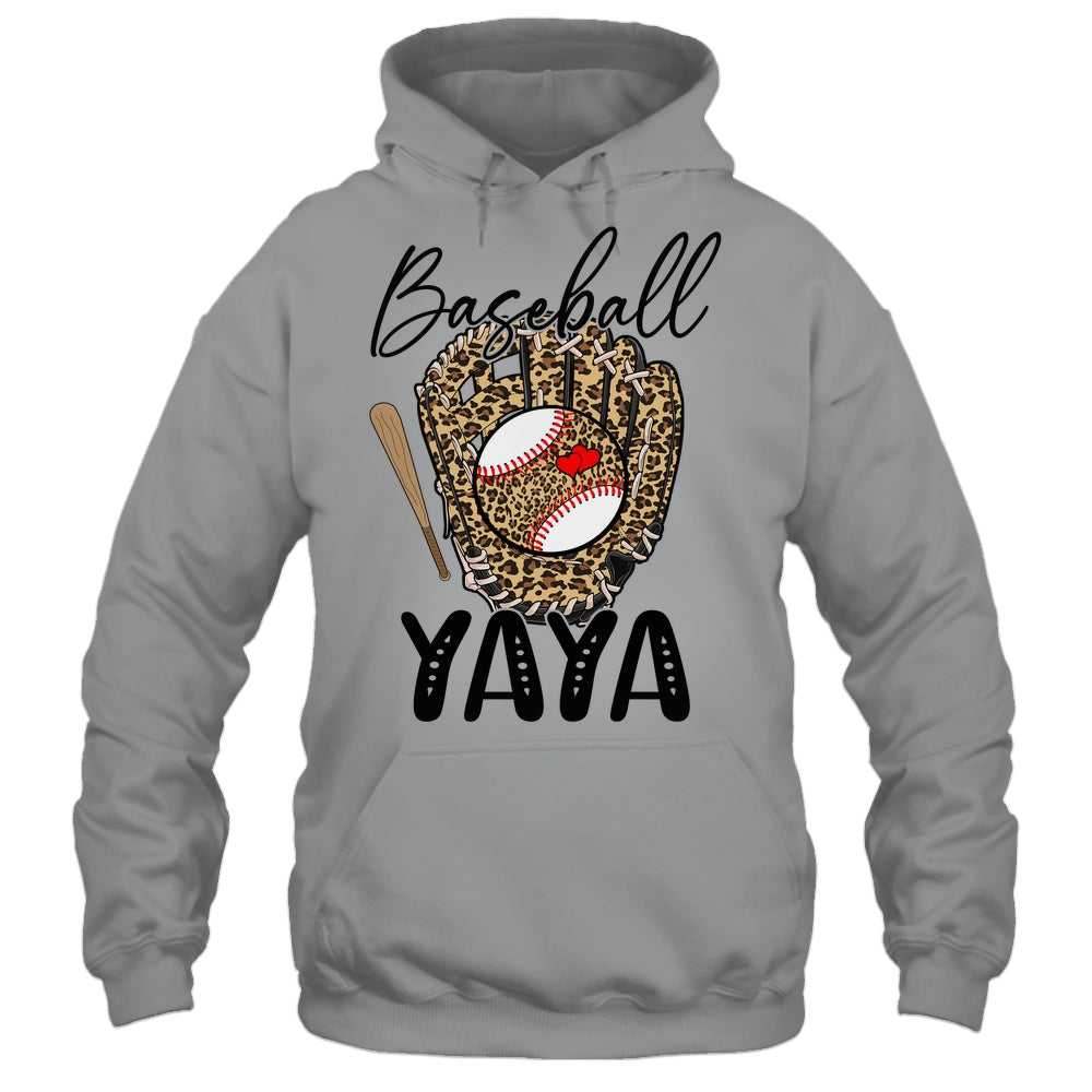 Baseball Yaya Leopard Game Day Women Lover Mothers Day Shirt & Tank Top | siriusteestore