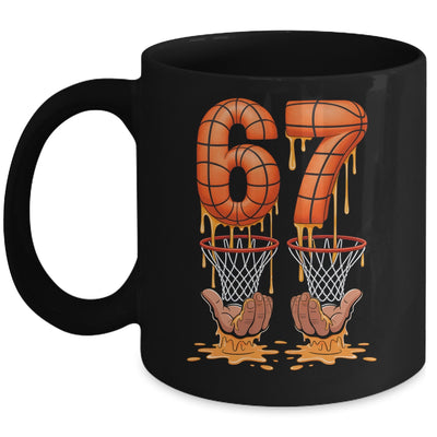 Basketball 67 Six Seven Funny Basketball Ice Cream Drip Boys Mug | siriusteestore