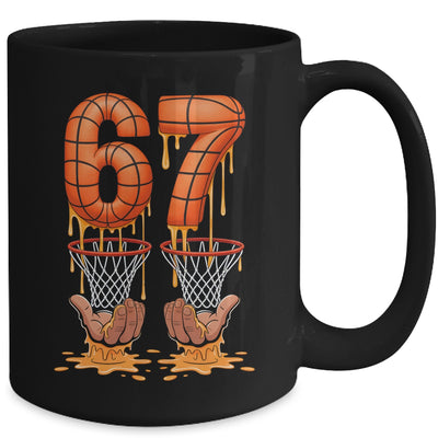 Basketball 67 Six Seven Funny Basketball Ice Cream Drip Boys Mug | siriusteestore