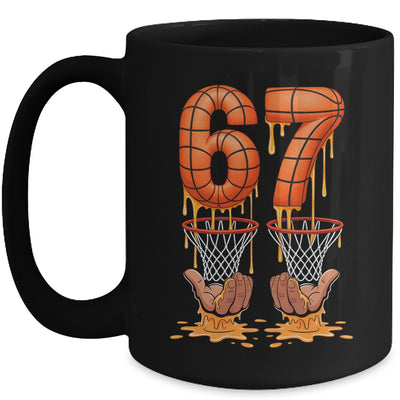 Basketball 67 Six Seven Funny Basketball Ice Cream Drip Boys Mug | siriusteestore