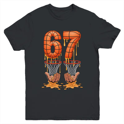 Basketball 67 Six Seven Funny Basketball Ice Cream Drip Boys Youth Shirt | siriusteestore
