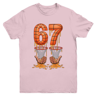 Basketball 67 Six Seven Funny Basketball Ice Cream Drip Boys Youth Shirt | siriusteestore