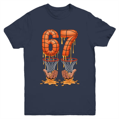 Basketball 67 Six Seven Funny Basketball Ice Cream Drip Boys Youth Shirt | siriusteestore
