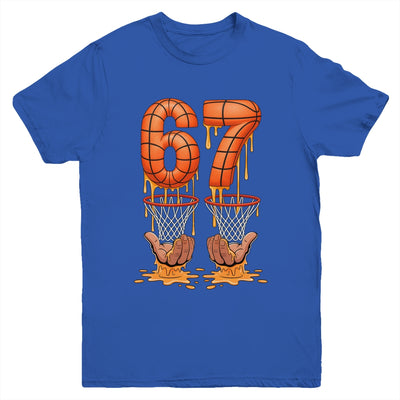 Basketball 67 Six Seven Funny Basketball Ice Cream Drip Boys Youth Shirt | siriusteestore