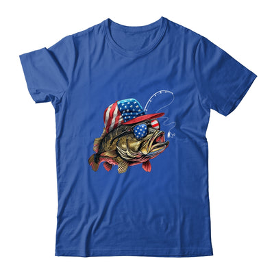 Bass Fish USA Flag Fishing 4th Of July Patriotic Fishing Shirt & Tank Top | siriusteestore