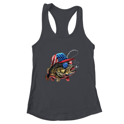 Bass Fish USA Flag Fishing 4th Of July Patriotic Fishing Shirt & Tank Top | siriusteestore