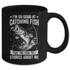 Bass Fishing Angler Funny Fisherman Catching Fish Mug | siriusteestore