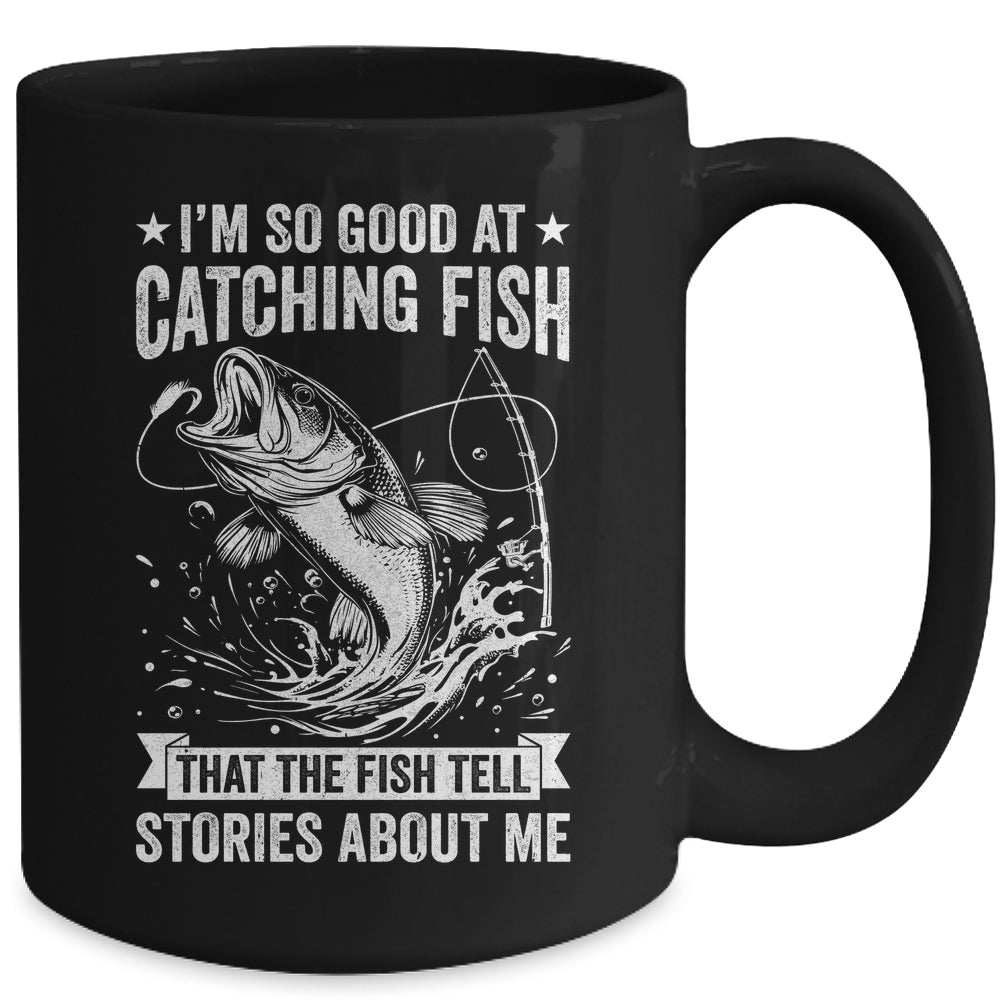 Bass Fishing Angler Funny Fisherman Catching Fish Mug | siriusteestore