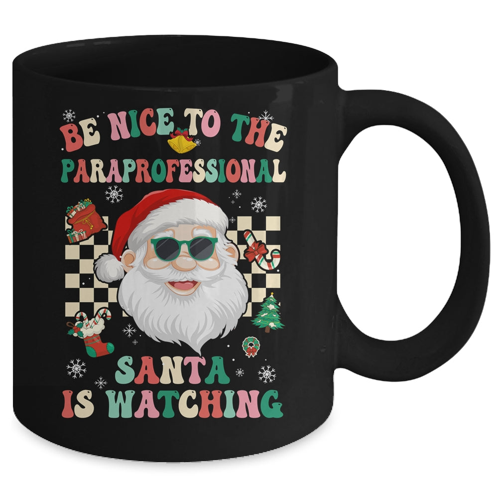 Be Nice To The Paraprofessional Santa Christmas Xmas Groovy Mug | siriusteestore