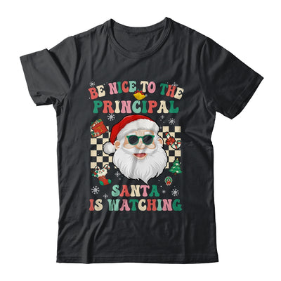 Be Nice To The Principal Santa Christmas Xmas Groovy Shirt & Sweatshirt | siriusteestore