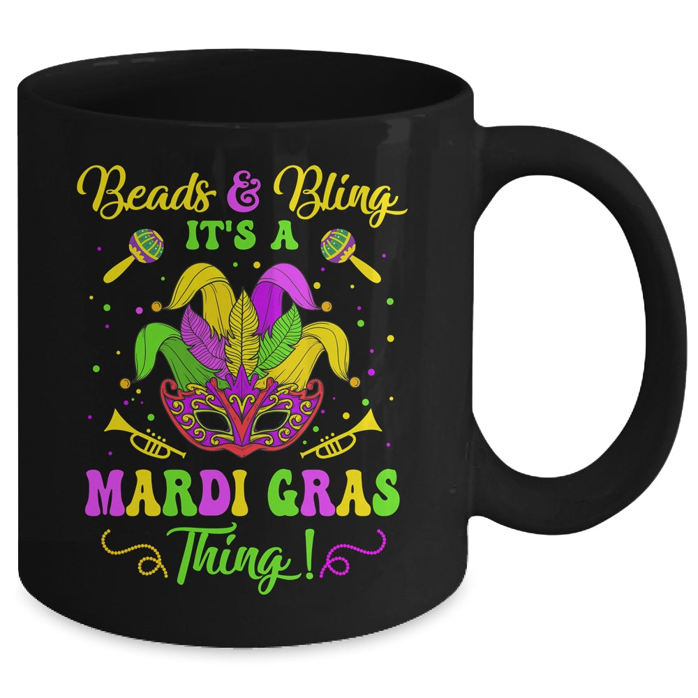 Beads And Bling Its A Mardi Gras Thing Women Girls Mug | siriusteestore