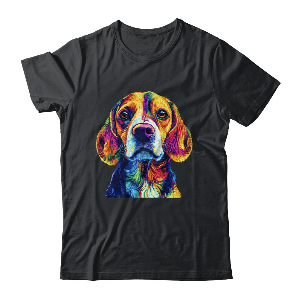 Beagle Dog Colorful Face Dog Lover Men Women Shirt & Tank Top | siriusteestore