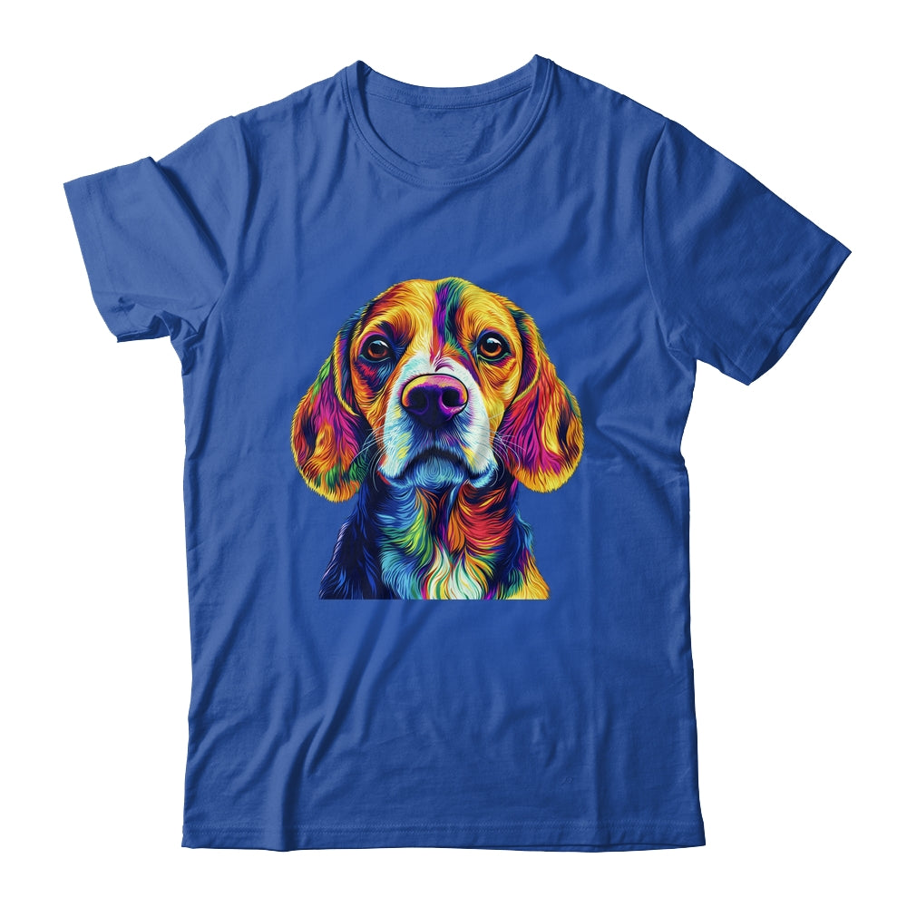 Beagle Dog Colorful Face Dog Lover Men Women Shirt & Tank Top | siriusteestore