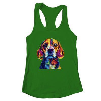 Beagle Dog Colorful Face Dog Lover Men Women Shirt & Tank Top | siriusteestore