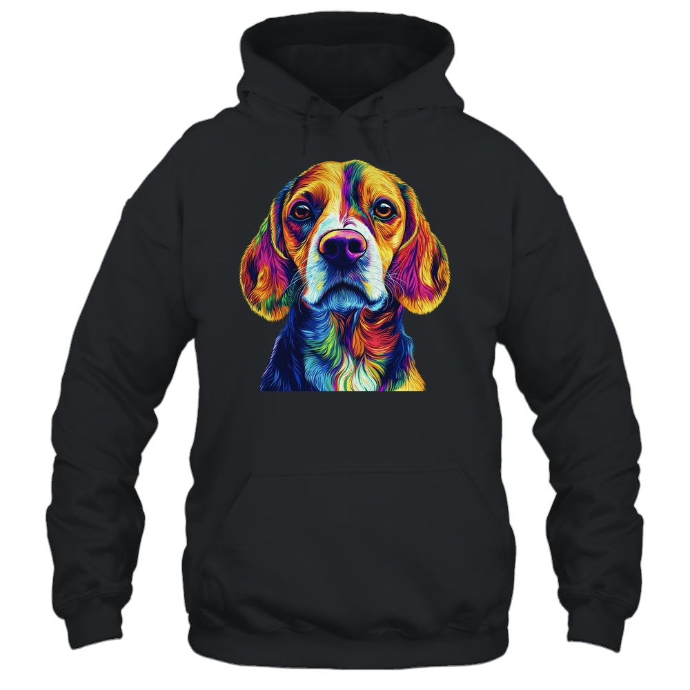 Beagle Dog Colorful Face Dog Lover Men Women Shirt & Tank Top | siriusteestore