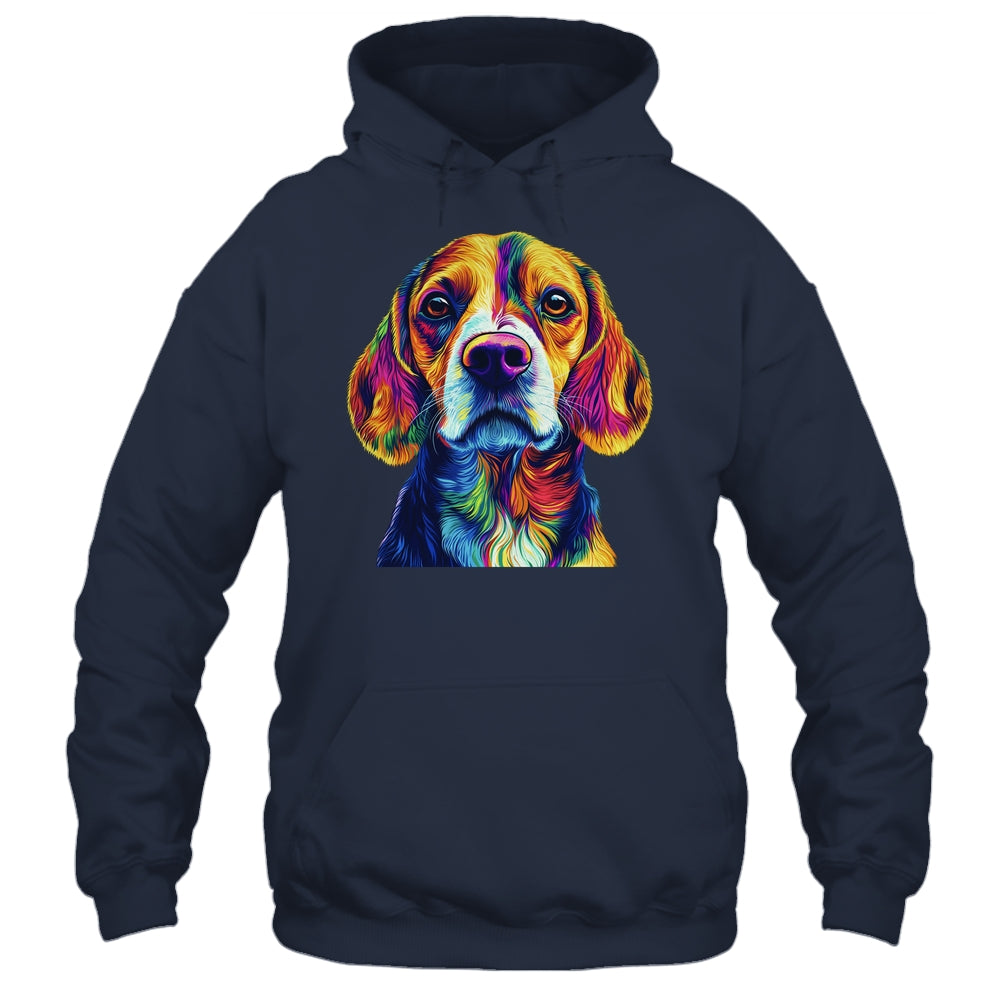 Beagle Dog Colorful Face Dog Lover Men Women Shirt & Tank Top | siriusteestore