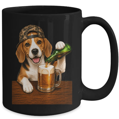 Beagle Drinking Beer Shirt Funny Fathers Day Dog Meme Mug | siriusteestore