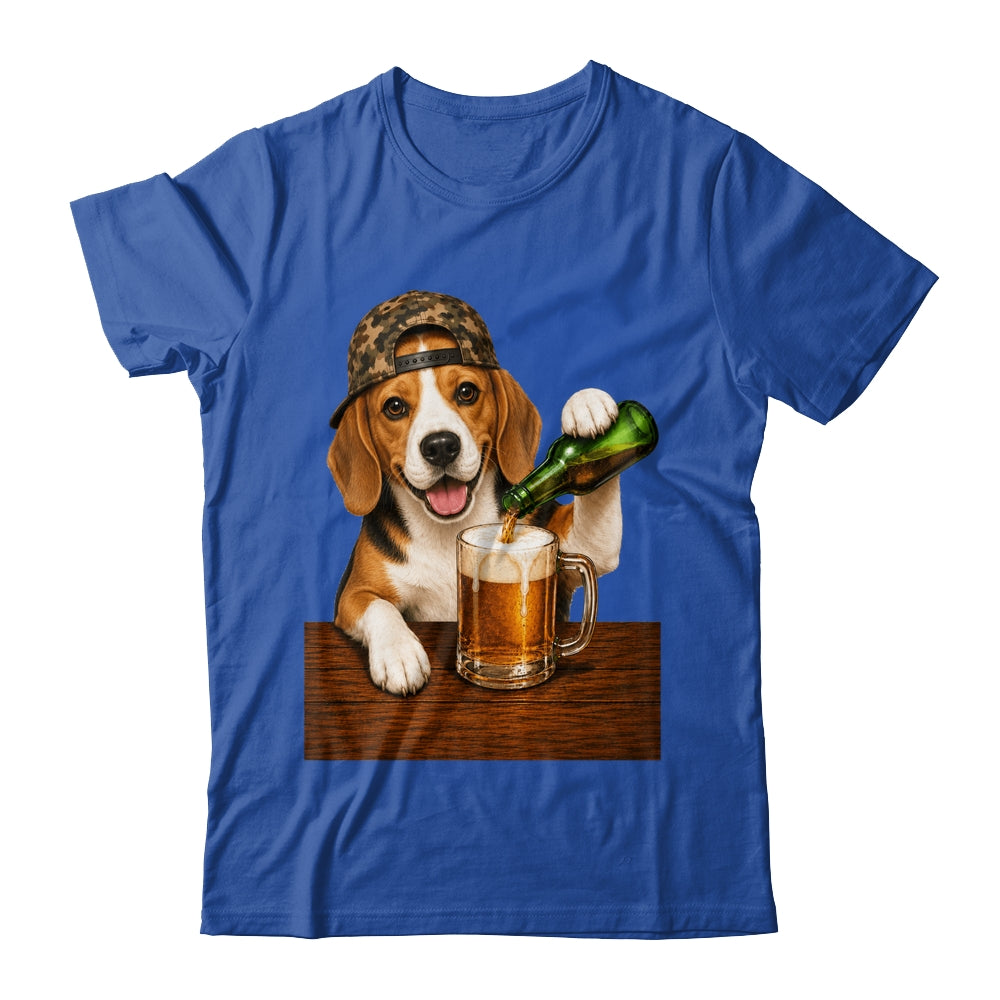 Beagle Drinking Beer Shirt Funny Fathers Day Dog Meme Shirt & Hoodie | siriusteestore