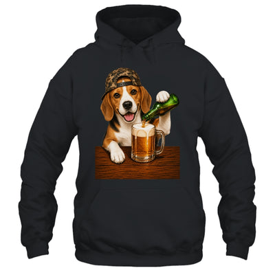 Beagle Drinking Beer Shirt Funny Fathers Day Dog Meme Shirt & Hoodie | siriusteestore
