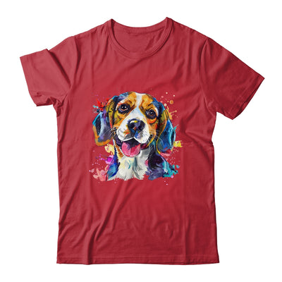 Beagle Mom Lover Puppy Dog Watercolor Tie Dye Painting Shirt & Tank Top | siriusteestore