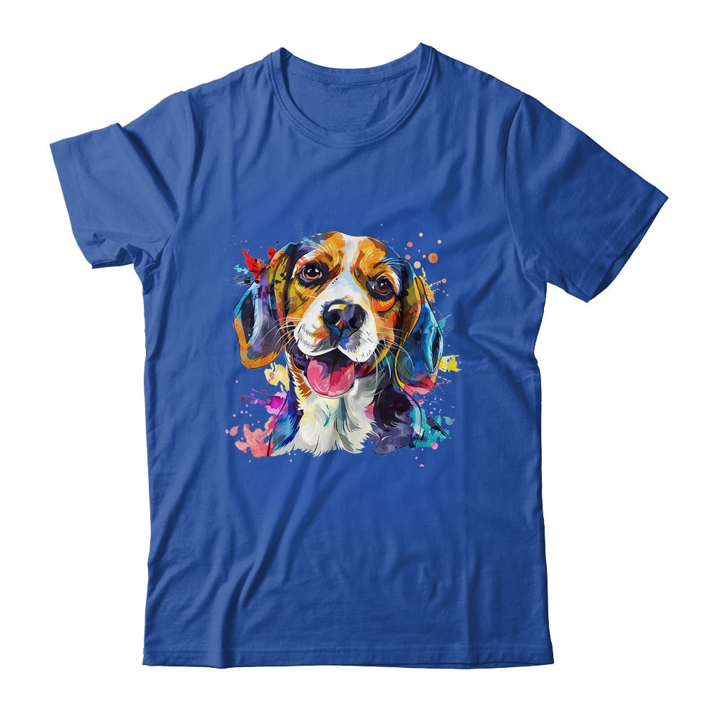 Beagle Mom Lover Puppy Dog Watercolor Tie Dye Painting Shirt & Tank Top | siriusteestore