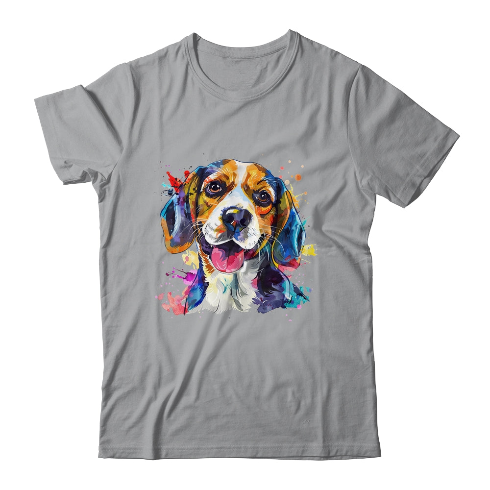 Beagle Mom Lover Puppy Dog Watercolor Tie Dye Painting Shirt & Tank Top | siriusteestore