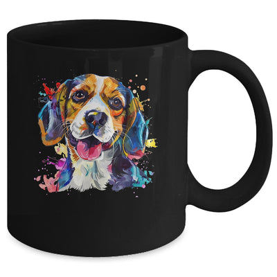 Beagle Mom Lover Puppy Dog Watercolor Tie Dye Painting Mug | siriusteestore