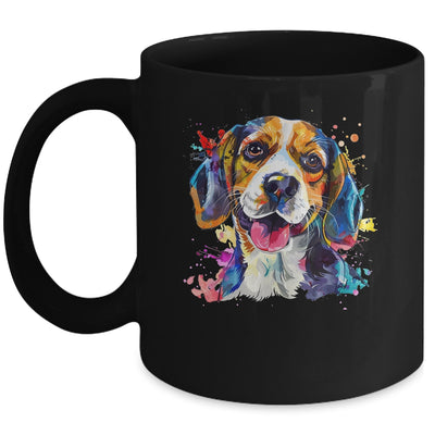 Beagle Mom Lover Puppy Dog Watercolor Tie Dye Painting Mug | siriusteestore