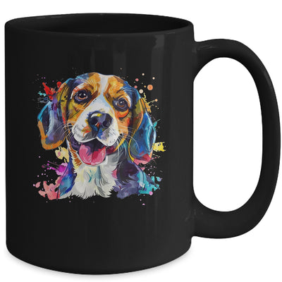 Beagle Mom Lover Puppy Dog Watercolor Tie Dye Painting Mug | siriusteestore
