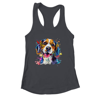 Beagle Mom Lover Puppy Dog Watercolor Tie Dye Painting Shirt & Tank Top | siriusteestore