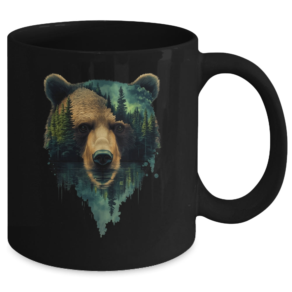Bear Artwork Portrait Wildlife Forest Nature Lover Art Mug | siriusteestore