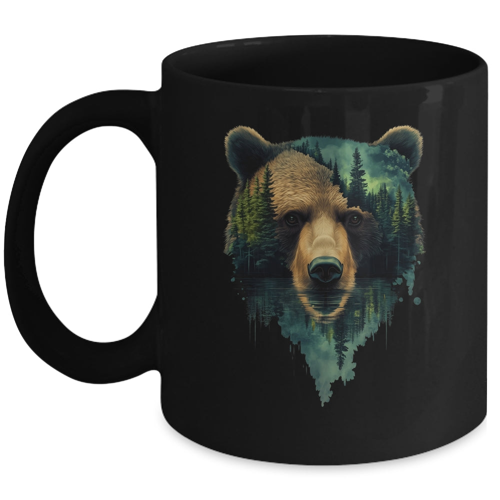 Bear Artwork Portrait Wildlife Forest Nature Lover Art Mug | siriusteestore