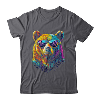 Bear Wearing Sunglasses Wildlife Graphic Colorful Bear Lover Shirt & Hoodie | siriusteestore