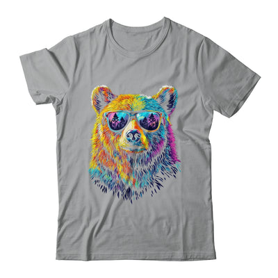 Bear Wearing Sunglasses Wildlife Graphic Colorful Bear Lover Shirt & Hoodie | siriusteestore