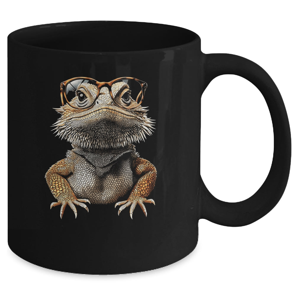 Bearded Dragon Animal Nerdy Glasses Bearded Dragon Design Mug | siriusteestore