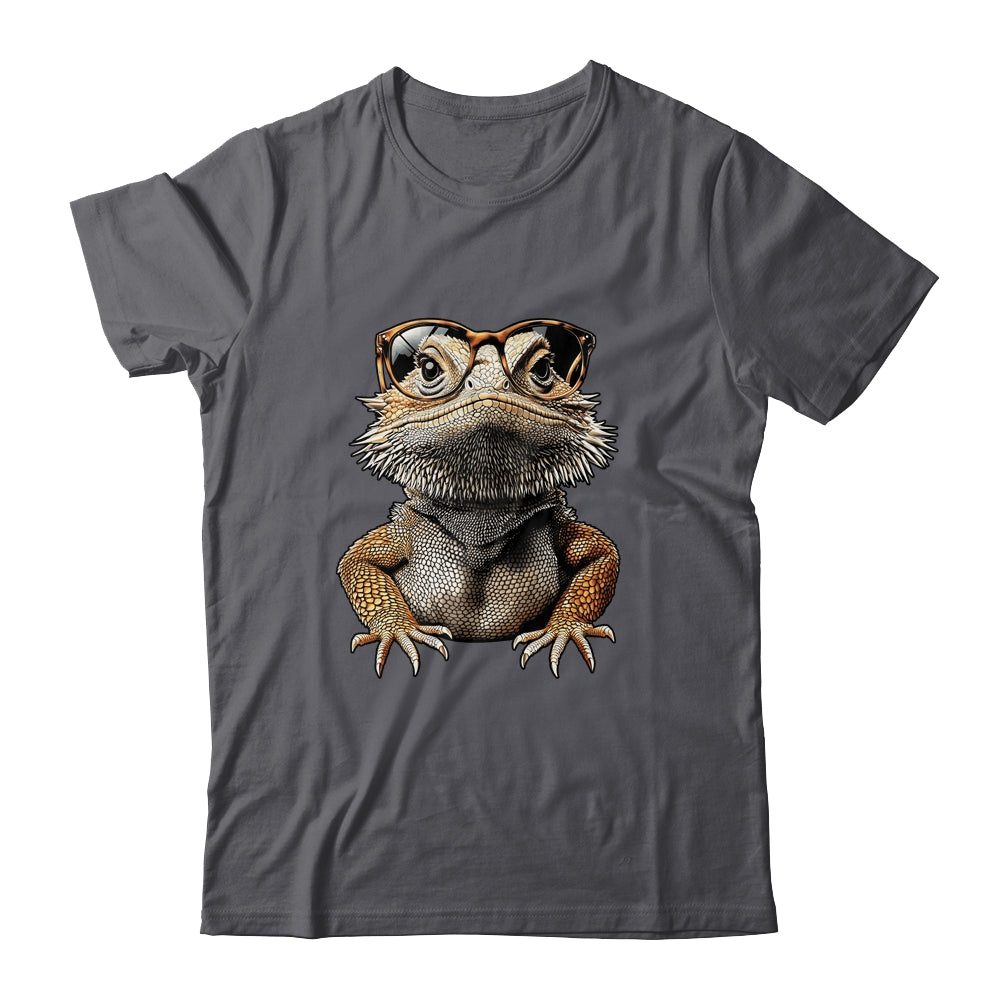 Bearded Dragon Animal Nerdy Glasses Bearded Dragon Design Shirt & Tank Top | siriusteestore