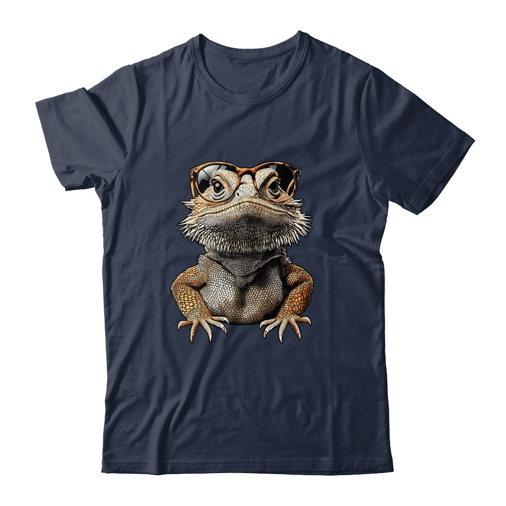 Bearded Dragon Animal Nerdy Glasses Bearded Dragon Design Shirt & Tank Top | siriusteestore