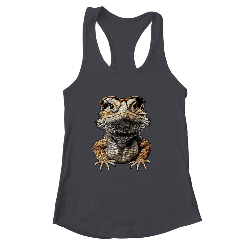 Bearded Dragon Animal Nerdy Glasses Bearded Dragon Design Shirt & Tank Top | siriusteestore