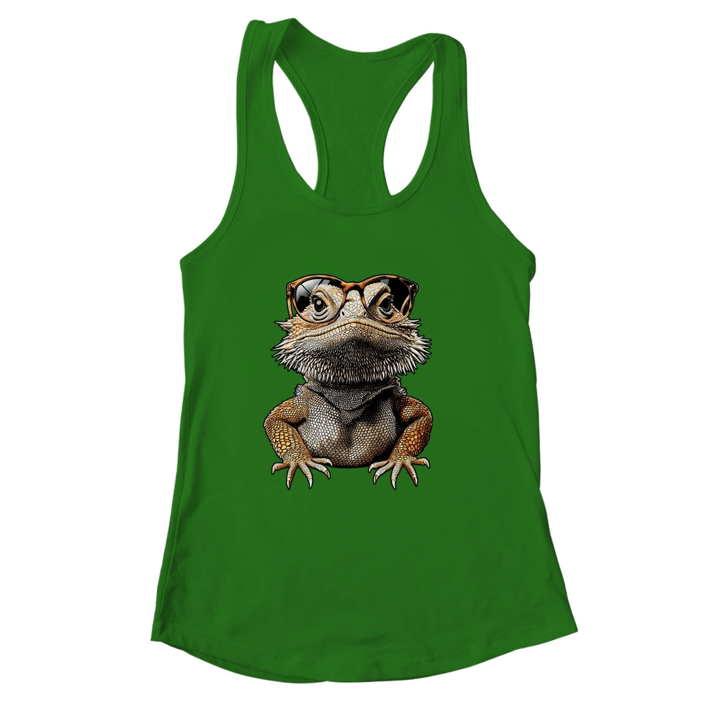 Bearded Dragon Animal Nerdy Glasses Bearded Dragon Design Shirt & Tank Top | siriusteestore