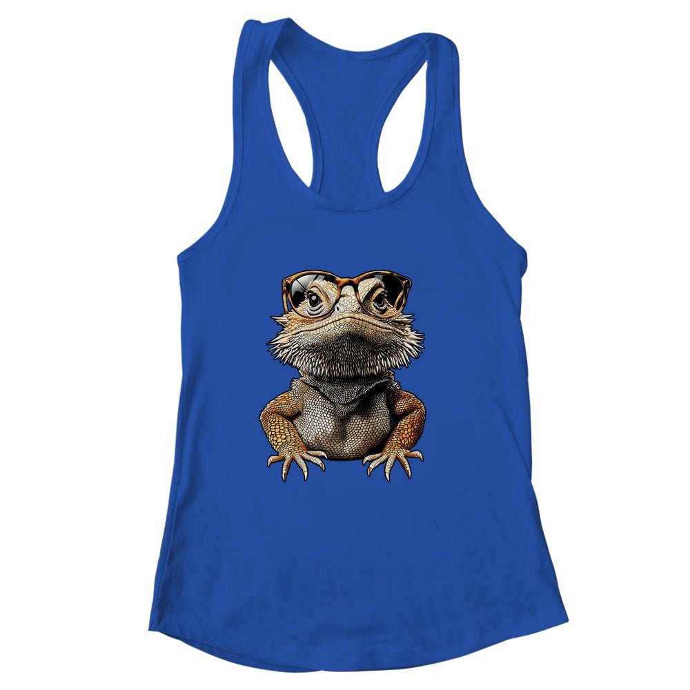 Bearded Dragon Animal Nerdy Glasses Bearded Dragon Design Shirt & Tank Top | siriusteestore