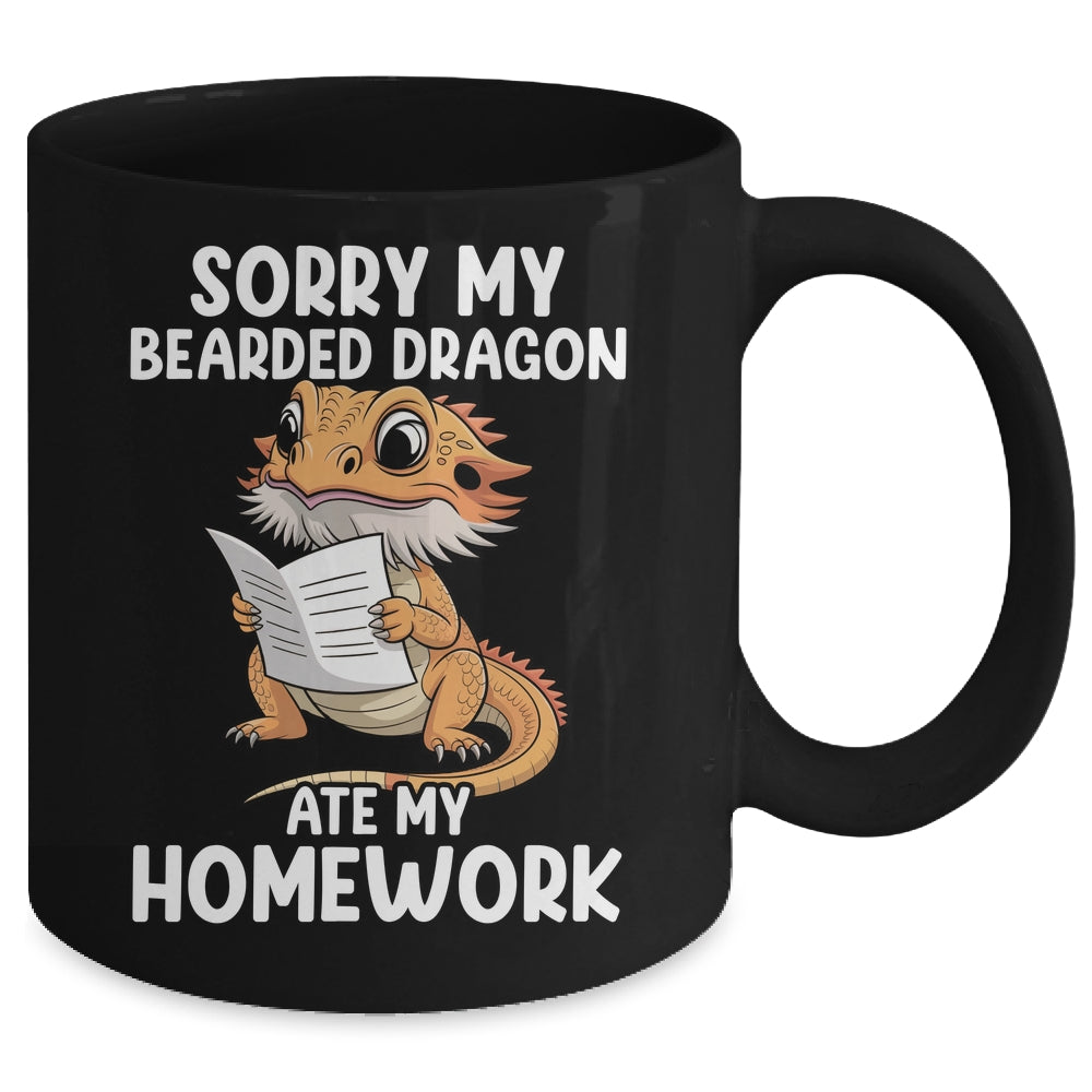 Bearded Dragon Ate Homework Funny Bearded Boys Girls Kids Mug | siriusteestore