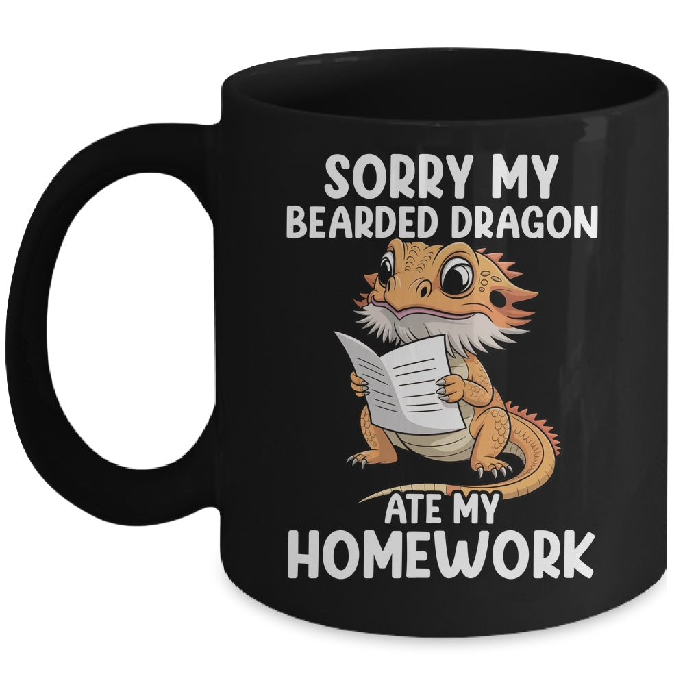 Bearded Dragon Ate Homework Funny Bearded Boys Girls Kids Mug | siriusteestore