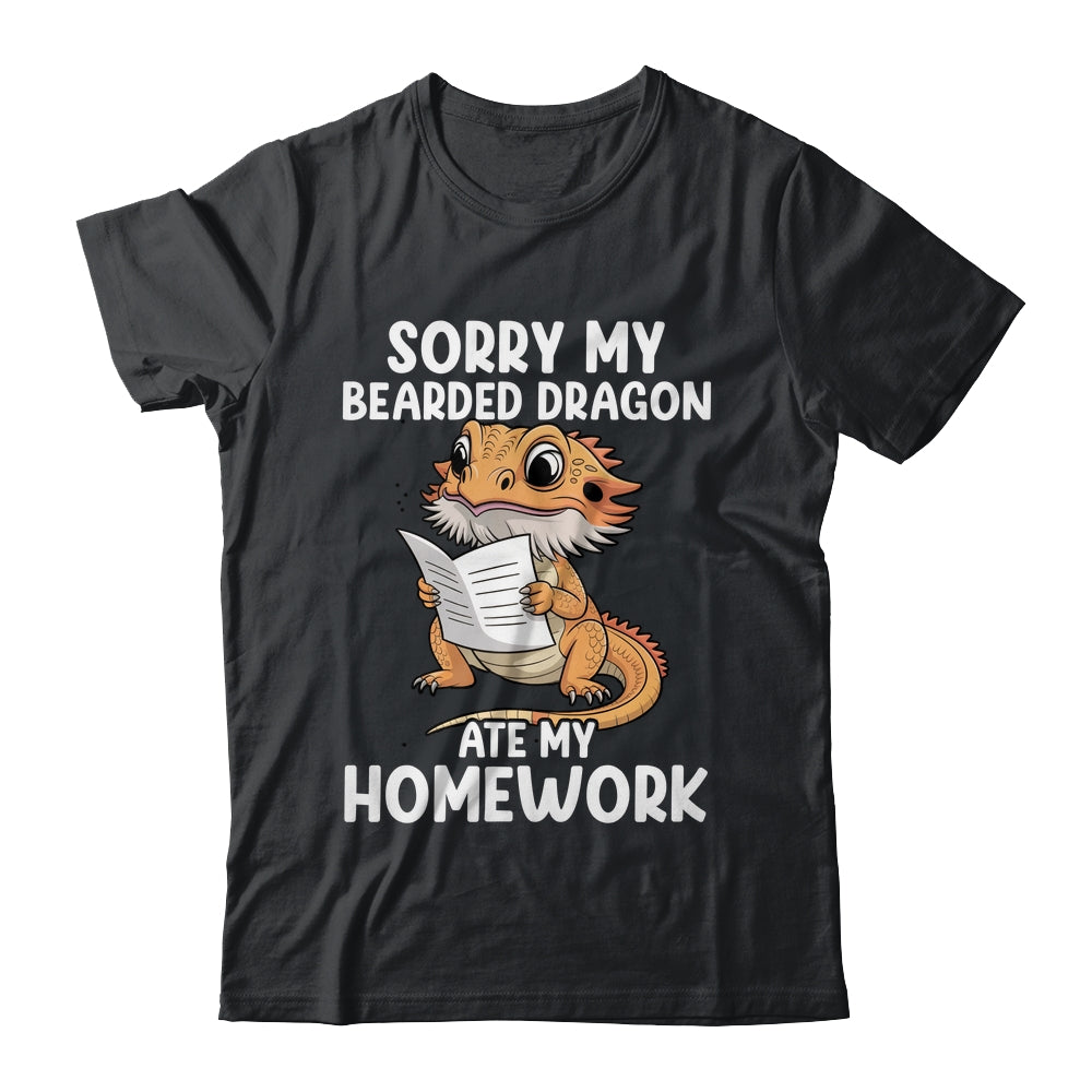 Bearded Dragon Ate Homework Funny Bearded Boys Girls Kids Shirt & Tank Top | siriusteestore