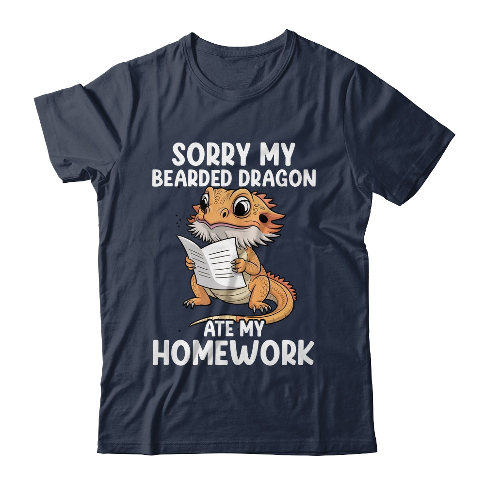 Bearded Dragon Ate Homework Funny Bearded Boys Girls Kids Shirt & Tank Top | siriusteestore