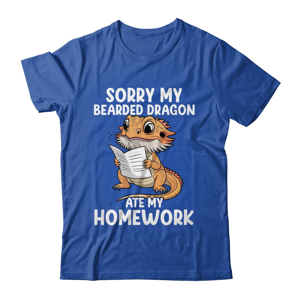 Bearded Dragon Ate Homework Funny Bearded Boys Girls Kids Shirt & Tank Top | siriusteestore