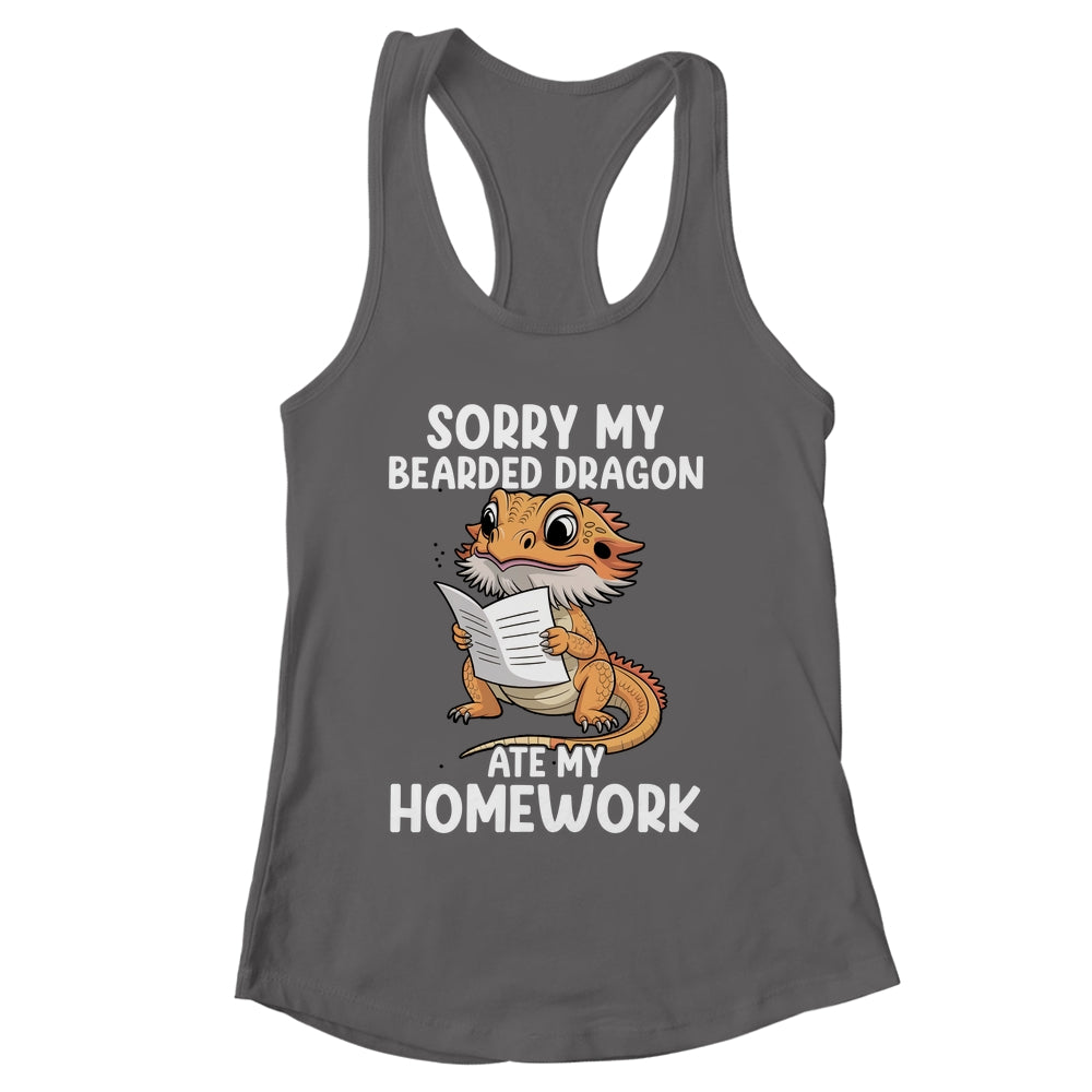 Bearded Dragon Ate Homework Funny Bearded Boys Girls Kids Shirt & Tank Top | siriusteestore