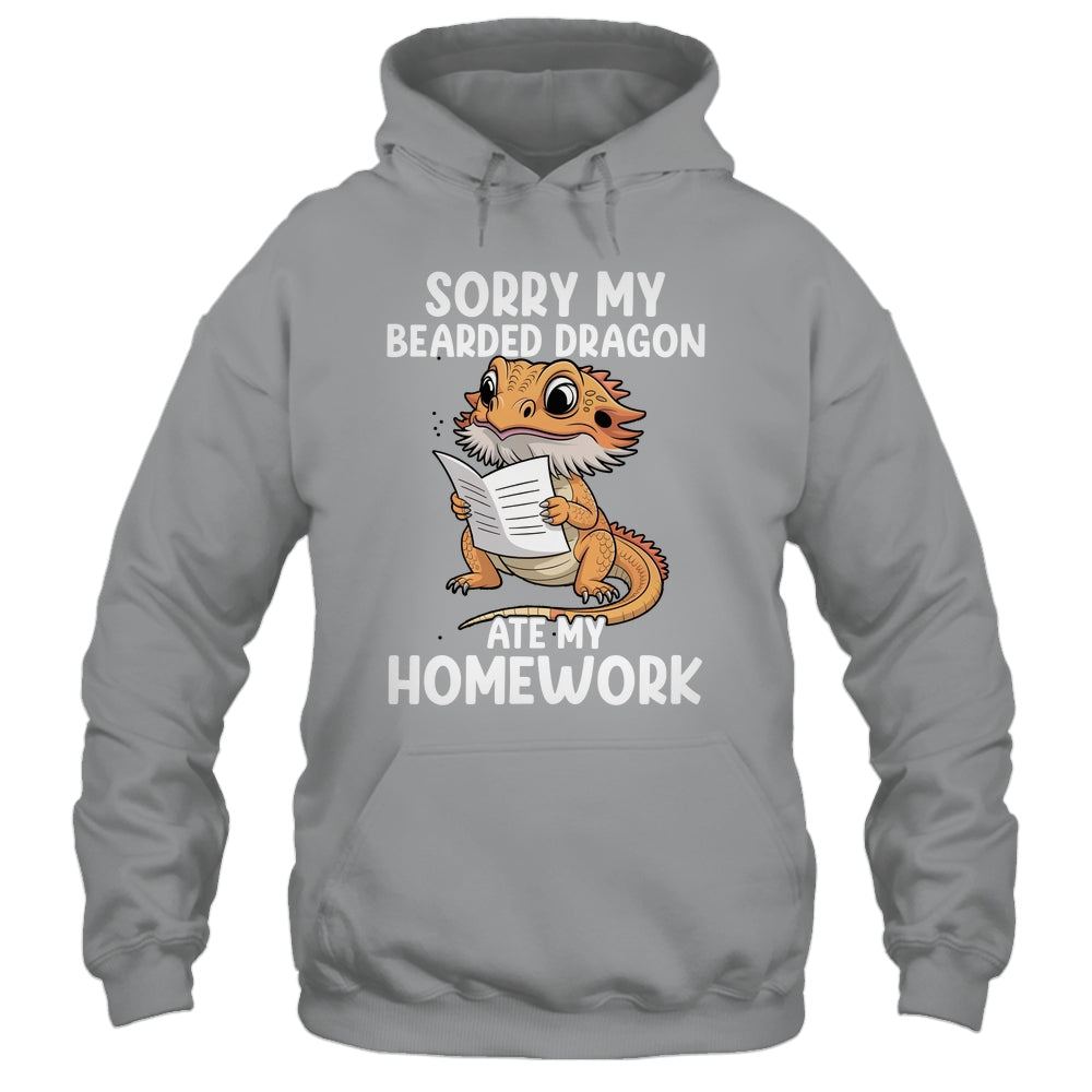 Bearded Dragon Ate Homework Funny Bearded Boys Girls Kids Shirt & Tank Top | siriusteestore