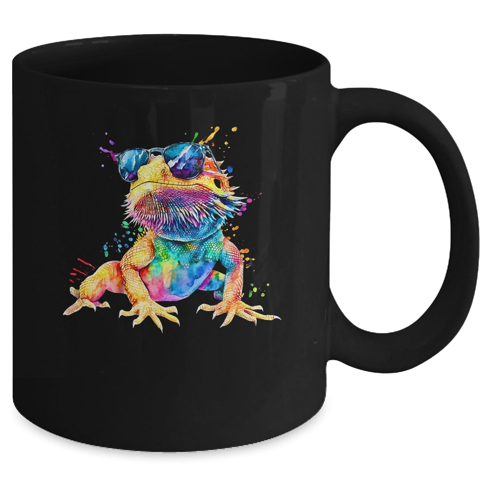 Bearded Dragon Men Women Boys Girls Colorful Watercolor Mug | siriusteestore
