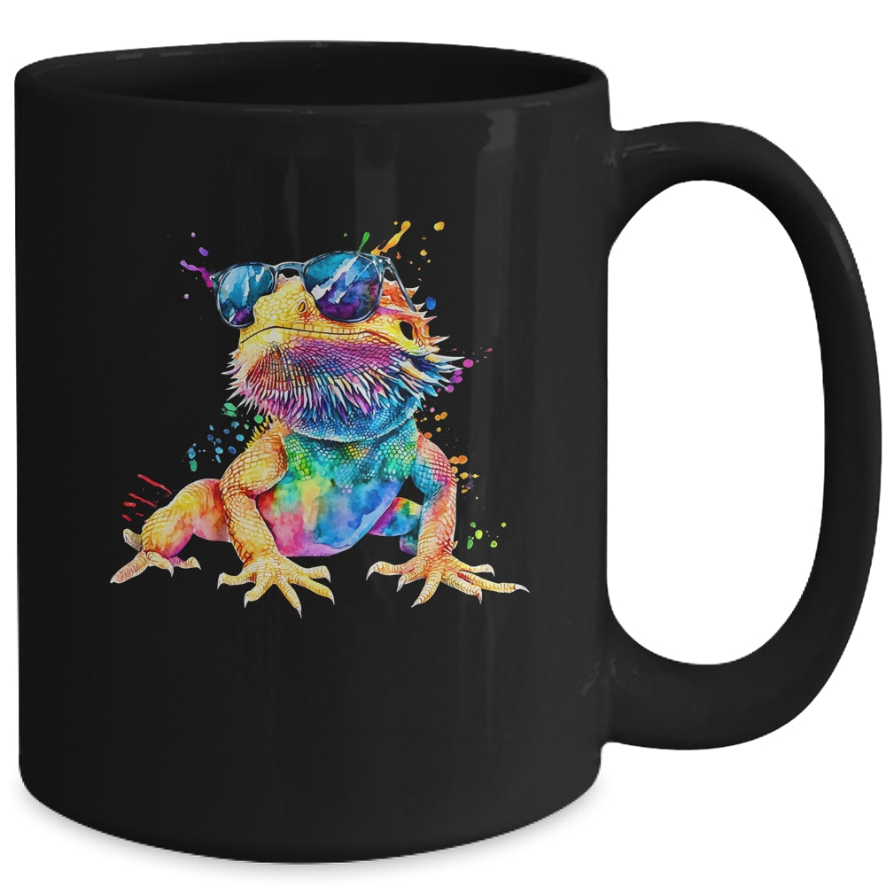 Bearded Dragon Men Women Boys Girls Colorful Watercolor Mug | siriusteestore