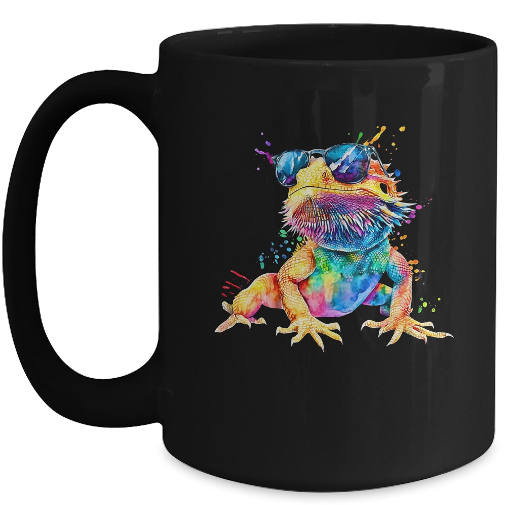 Bearded Dragon Men Women Boys Girls Colorful Watercolor Mug | siriusteestore